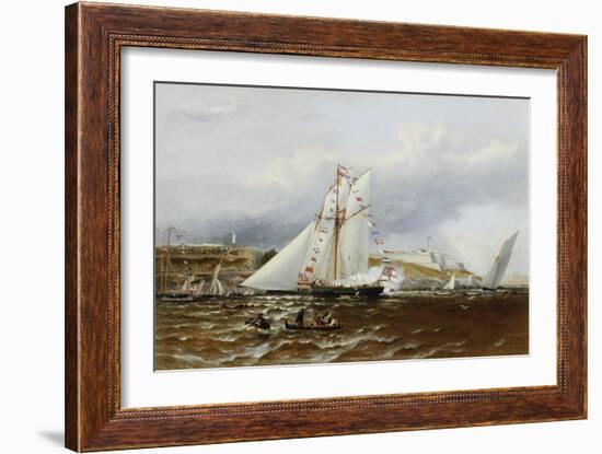 A Regatta at Plymouth, England-Henry A. Luscombe-Framed Giclee Print