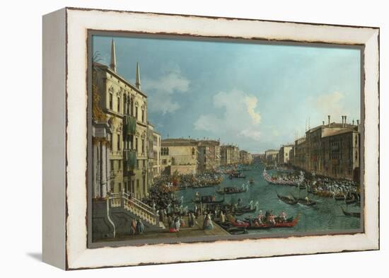 A Regatta on the Grand Canal, C. 1740-Canaletto-Framed Premier Image Canvas