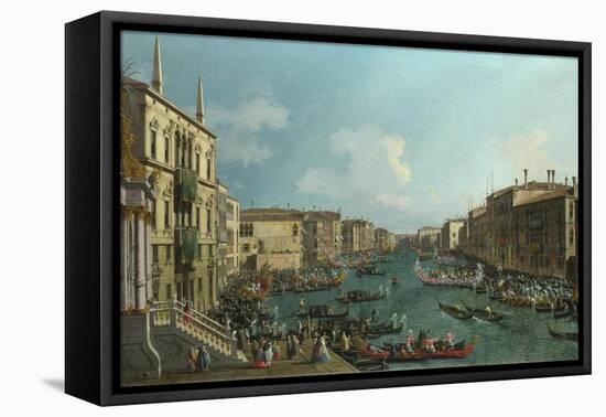 A Regatta on the Grand Canal, C. 1740-Canaletto-Framed Premier Image Canvas