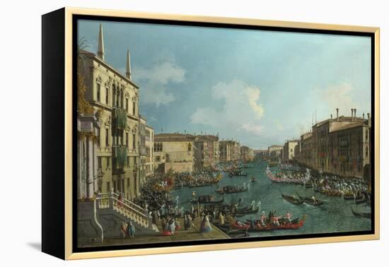 A Regatta on the Grand Canal, C. 1740-Canaletto-Framed Premier Image Canvas