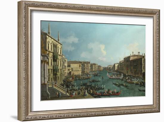 A Regatta on the Grand Canal, C. 1740-Canaletto-Framed Giclee Print