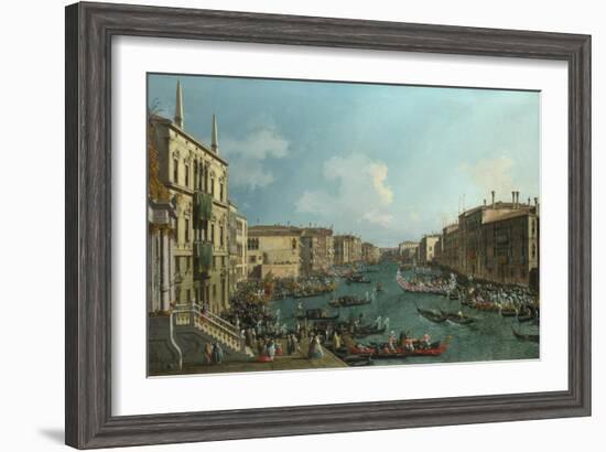 A Regatta on the Grand Canal, C. 1740-Canaletto-Framed Giclee Print