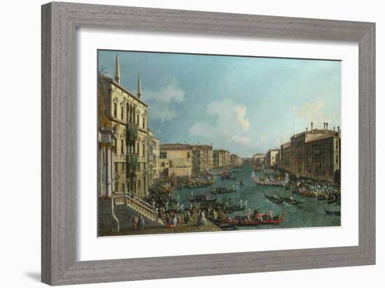 A Regatta on the Grand Canal, C. 1740-Canaletto-Framed Giclee Print
