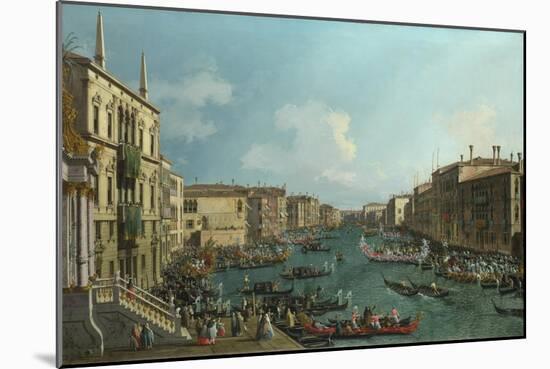 A Regatta on the Grand Canal, C. 1740-Canaletto-Mounted Giclee Print