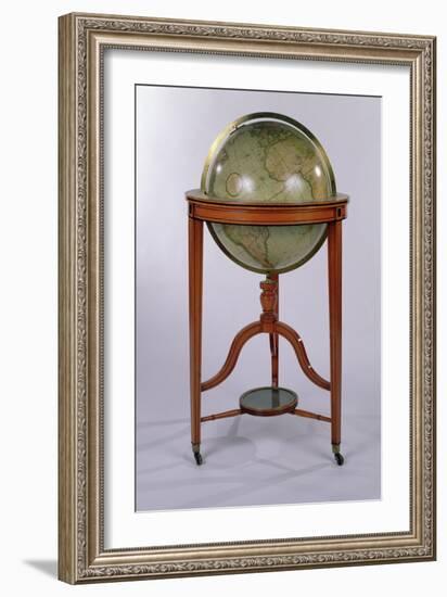 A Regency Terrestrial Library Globe on Mahogany Stand, 1806 (Mixed Media)-English-Framed Giclee Print