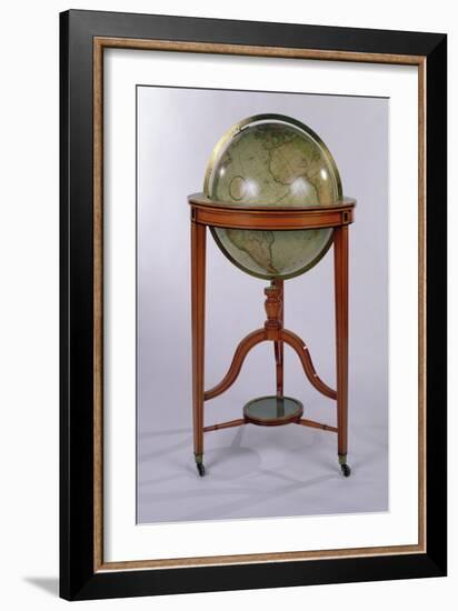 A Regency Terrestrial Library Globe on Mahogany Stand, 1806 (Mixed Media)-English-Framed Giclee Print