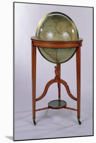 A Regency Terrestrial Library Globe on Mahogany Stand, 1806 (Mixed Media)-English-Mounted Giclee Print