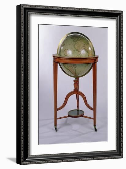 A Regency Terrestrial Library Globe on Mahogany Stand, 1806 (Mixed Media)-English-Framed Giclee Print