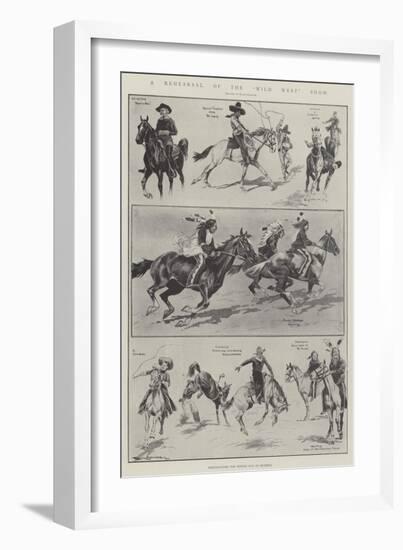 A Rehearsal of the Wild West Show-Ralph Cleaver-Framed Giclee Print