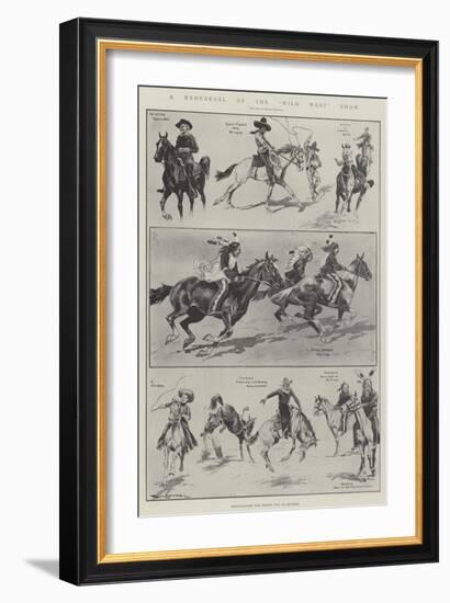 A Rehearsal of the Wild West Show-Ralph Cleaver-Framed Giclee Print