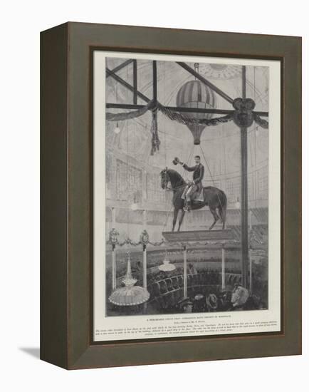 A Remarkable Circus Feat, Corradini's Rapid Descent of Horseback-Henry Charles Seppings Wright-Framed Premier Image Canvas