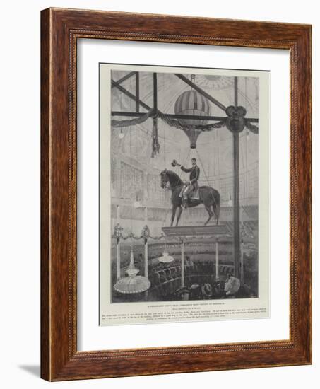 A Remarkable Circus Feat, Corradini's Rapid Descent of Horseback-Henry Charles Seppings Wright-Framed Giclee Print