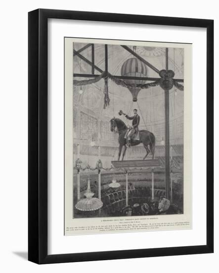 A Remarkable Circus Feat, Corradini's Rapid Descent of Horseback-Henry Charles Seppings Wright-Framed Giclee Print