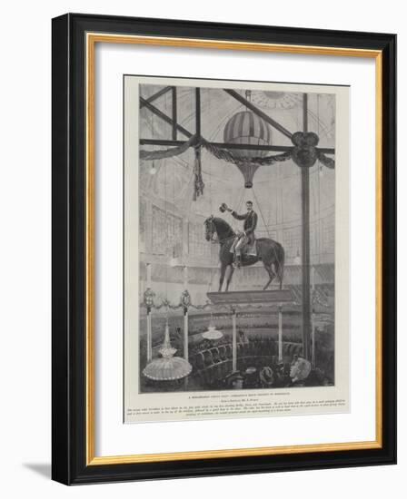 A Remarkable Circus Feat, Corradini's Rapid Descent of Horseback-Henry Charles Seppings Wright-Framed Giclee Print