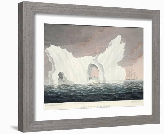 A Remarkable Iceberg, July 1818, Illustration from 'A Voyage of Discovery...', 1819-John Ross-Framed Giclee Print