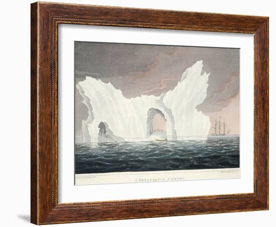 A Remarkable Iceberg, July 1818, Illustration from 'A Voyage of Discovery...', 1819-John Ross-Framed Giclee Print