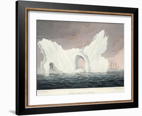 A Remarkable Iceberg, July 1818, Illustration from 'A Voyage of Discovery...', 1819-John Ross-Framed Giclee Print