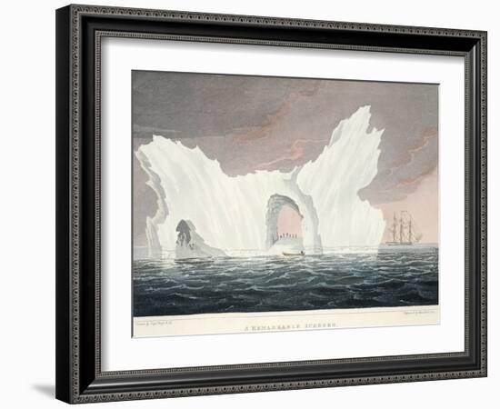 A Remarkable Iceberg, July 1818, Illustration from 'A Voyage of Discovery...', 1819-John Ross-Framed Giclee Print