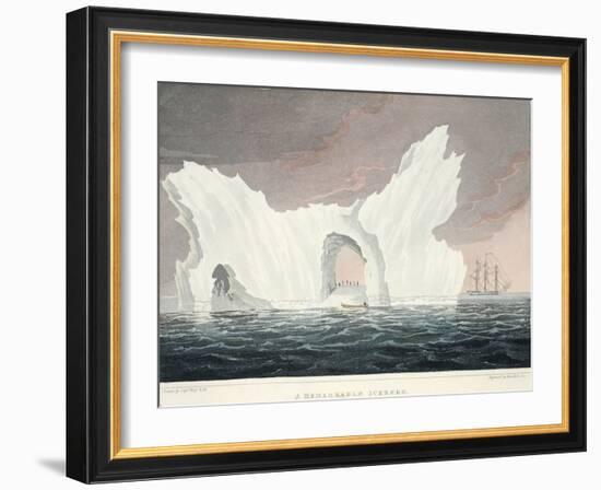 A Remarkable Iceberg, July 1818, Illustration from 'A Voyage of Discovery...', 1819-John Ross-Framed Giclee Print