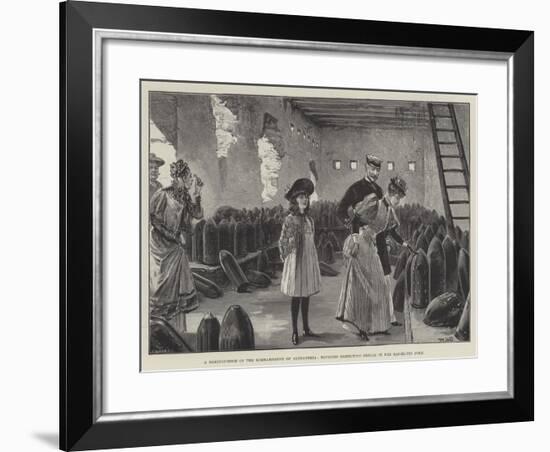 A Reminiscence of the Bombardment of Alexandria, Tourists Inspecting Shells in the Ras-El-Tin Fort-William Heysham Overend-Framed Giclee Print