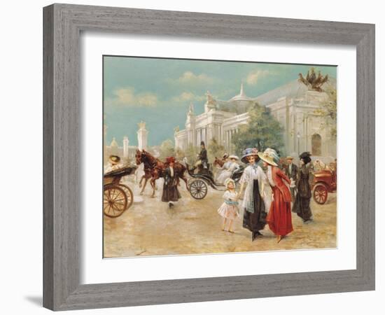 A Rendez-Vous Near the Grand Palais-Carlos Alonso Perez-Framed Giclee Print