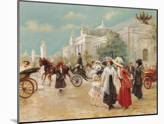 A Rendez-Vous Near the Grand Palais-Carlos Alonso Perez-Mounted Giclee Print