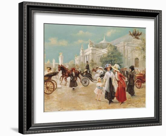 A Rendez-Vous Near the Grand Palais-Carlos Alonso Perez-Framed Giclee Print