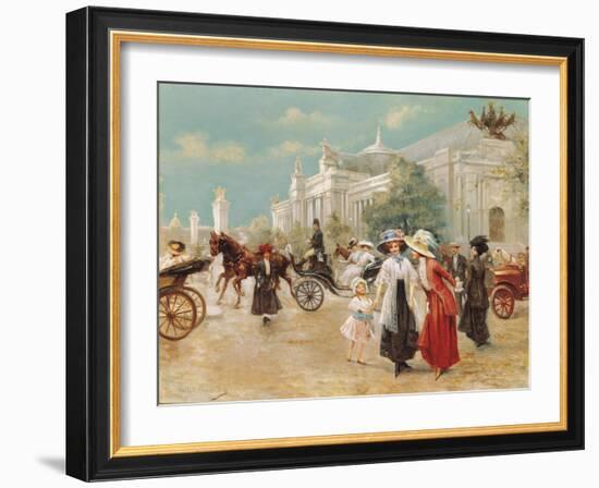 A Rendez-Vous Near the Grand Palais-Carlos Alonso Perez-Framed Giclee Print