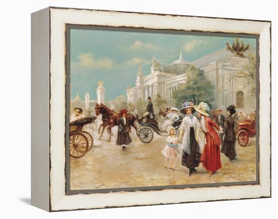 A Rendez-Vous Near the Grand Palais-Carlos Alonso Perez-Framed Premier Image Canvas