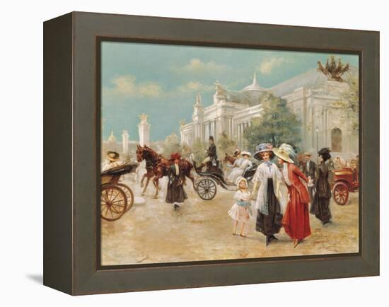 A Rendez-Vous Near the Grand Palais-Carlos Alonso Perez-Framed Premier Image Canvas