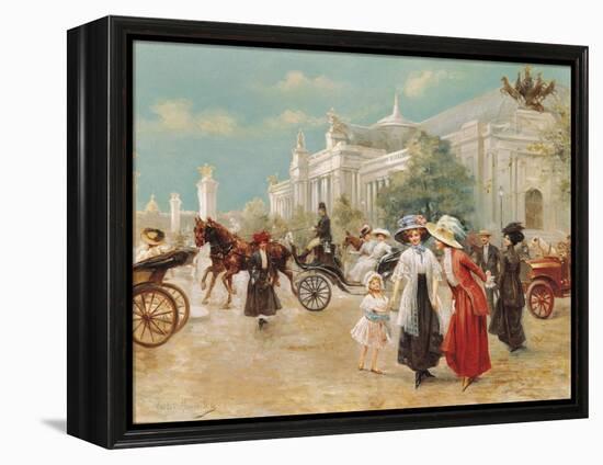 A Rendez-Vous Near the Grand Palais-Carlos Alonso Perez-Framed Premier Image Canvas