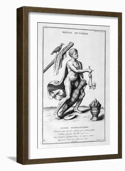 A Representation of October, 1757-Bernard De Montfaucon-Framed Giclee Print