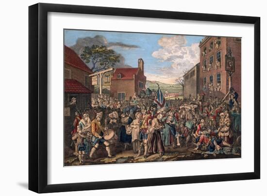 A Representation of the March of the Guards Towards Scotland in the Year 1745-William Hogarth-Framed Giclee Print