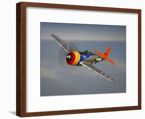 A Republic P-47D Thunderbolt in Flight-Stocktrek Images-Framed Photographic Print