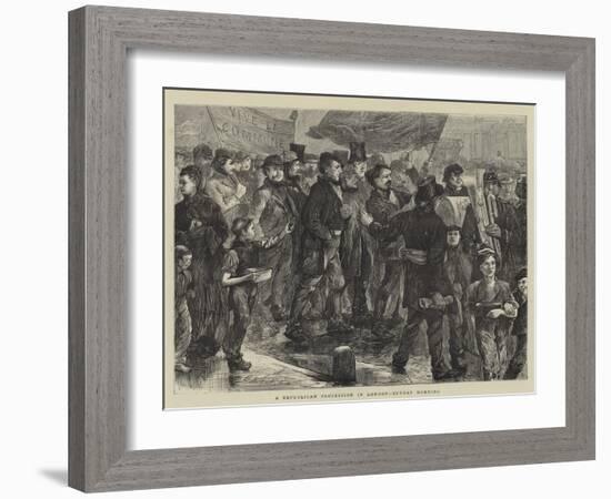 A Republican Procession in London, Sunday Morning-Edwin Buckman-Framed Giclee Print