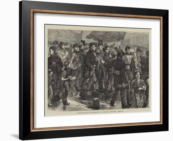 A Republican Procession in London, Sunday Morning-Edwin Buckman-Framed Giclee Print