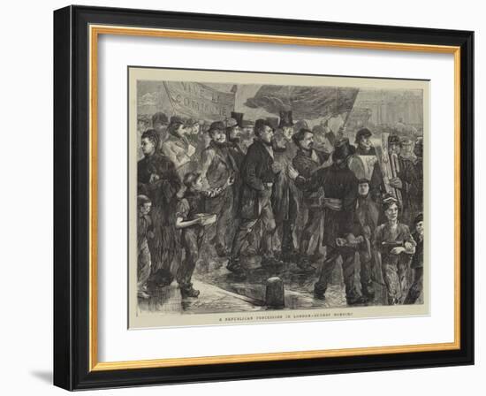A Republican Procession in London, Sunday Morning-Edwin Buckman-Framed Giclee Print
