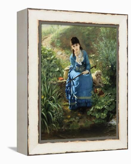 A Rest by the Pool-Friedrich Peter Hiddeman-Framed Premier Image Canvas