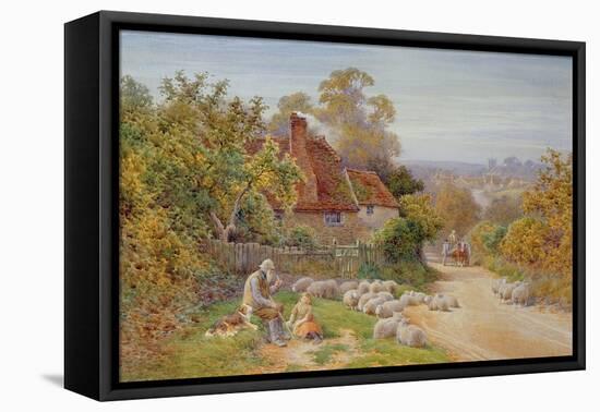 A Rest by the Way-Charles James Adams-Framed Premier Image Canvas