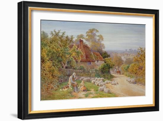 A Rest by the Way-Charles James Adams-Framed Giclee Print