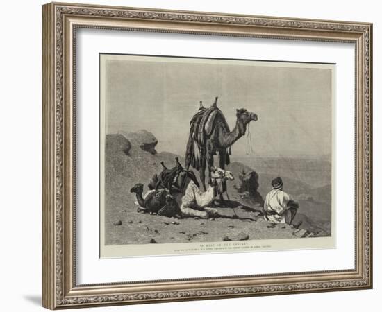 A Rest in the Desert-null-Framed Giclee Print