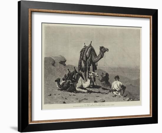 A Rest in the Desert-null-Framed Giclee Print