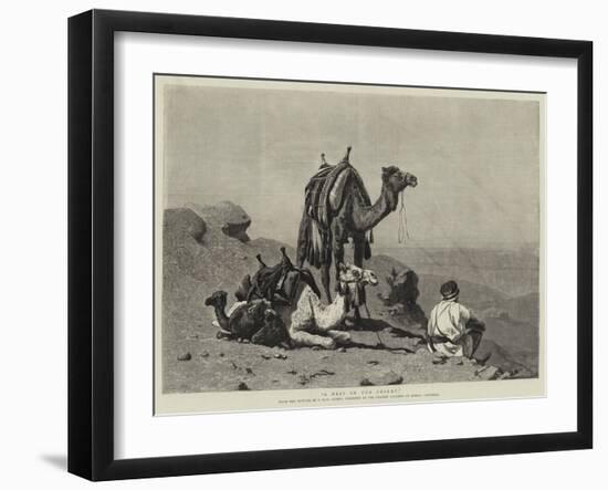 A Rest in the Desert-null-Framed Giclee Print