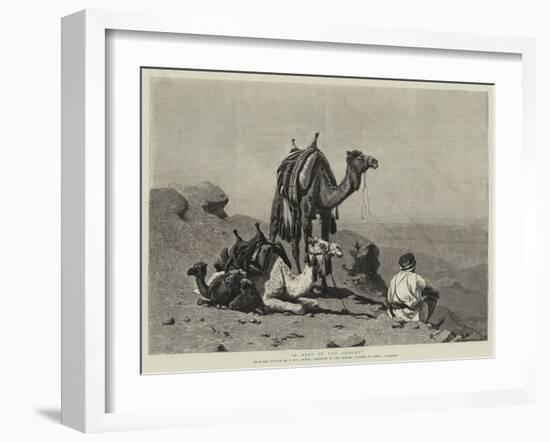 A Rest in the Desert-null-Framed Giclee Print