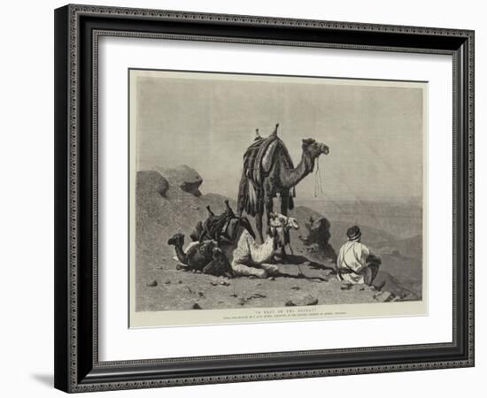 A Rest in the Desert-null-Framed Giclee Print