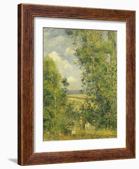 A Rest in the Meadow, 1878-Camille Pissarro-Framed Giclee Print