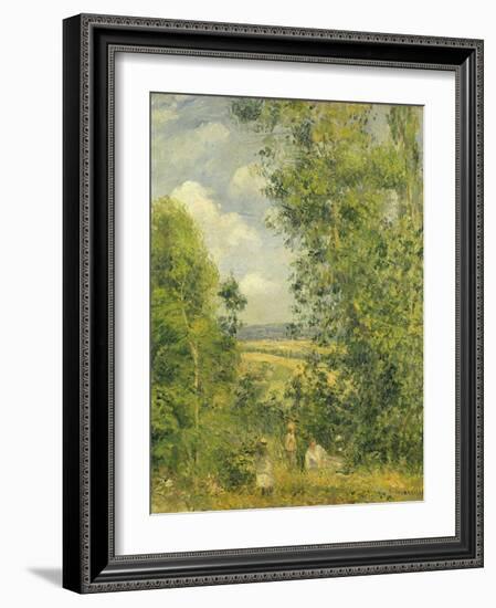 A Rest in the Meadow, 1878-Camille Pissarro-Framed Giclee Print