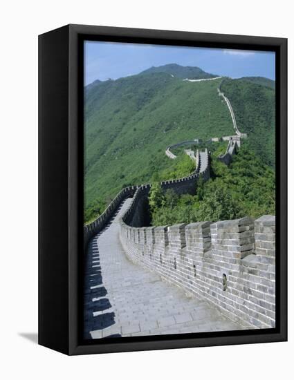 A Restored Section of the Great Wall, Mutianyu, Northeast of Beijing, China-Anthony Waltham-Framed Premier Image Canvas