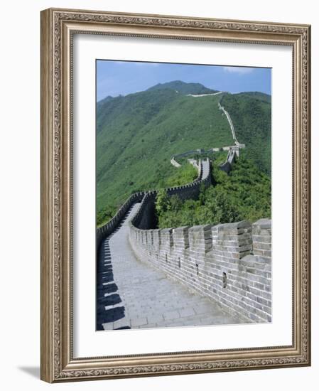 A Restored Section of the Great Wall, Mutianyu, Northeast of Beijing, China-Anthony Waltham-Framed Photographic Print