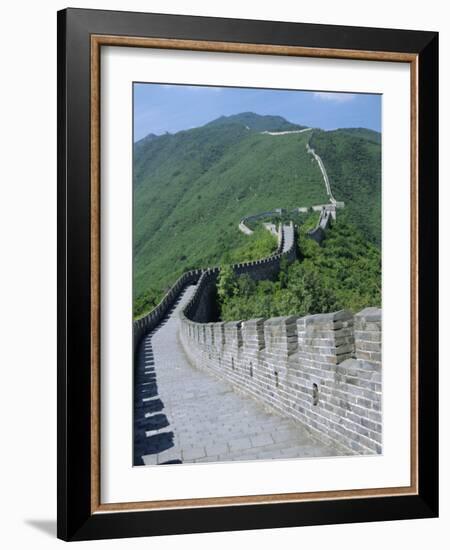 A Restored Section of the Great Wall, Mutianyu, Northeast of Beijing, China-Anthony Waltham-Framed Photographic Print